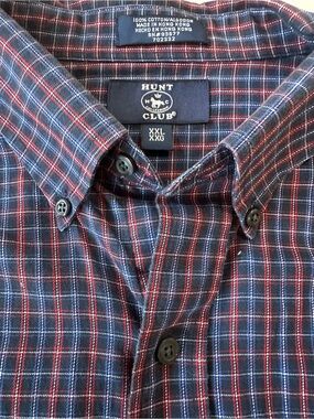 100% Cotton Hunt Club Plaid Shirt XXL
